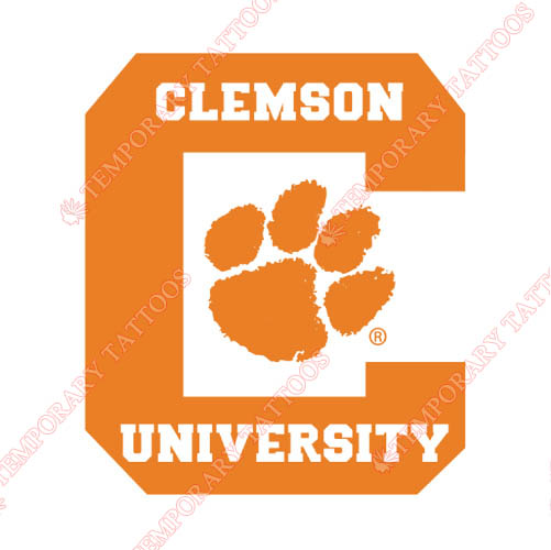Clemson Tigers Customize Temporary Tattoos Stickers NO.4148
